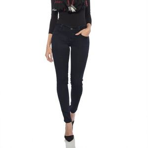 Rubber Band Stretch Dark Blue Skinny Jean